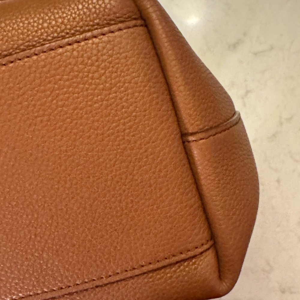 The Row Tan Leather Shoulder Bag - Picture 7 of 11